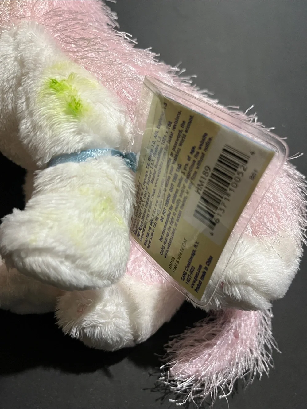 Ganz Webkinz Pink and White Cat HM189 with Sealed Code Virtual Pet Plush